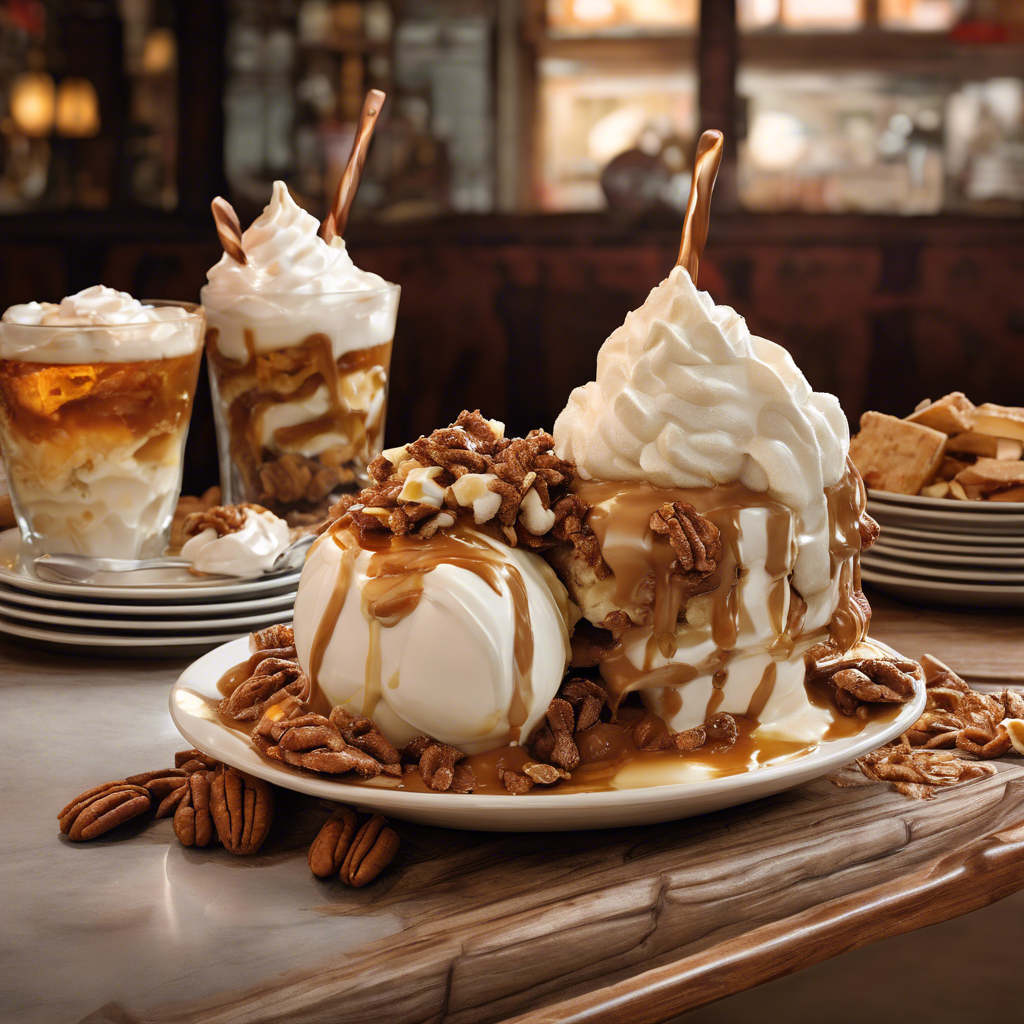 Extra Caramel Pecan Turtle Sundae with Extra Whipped Cream