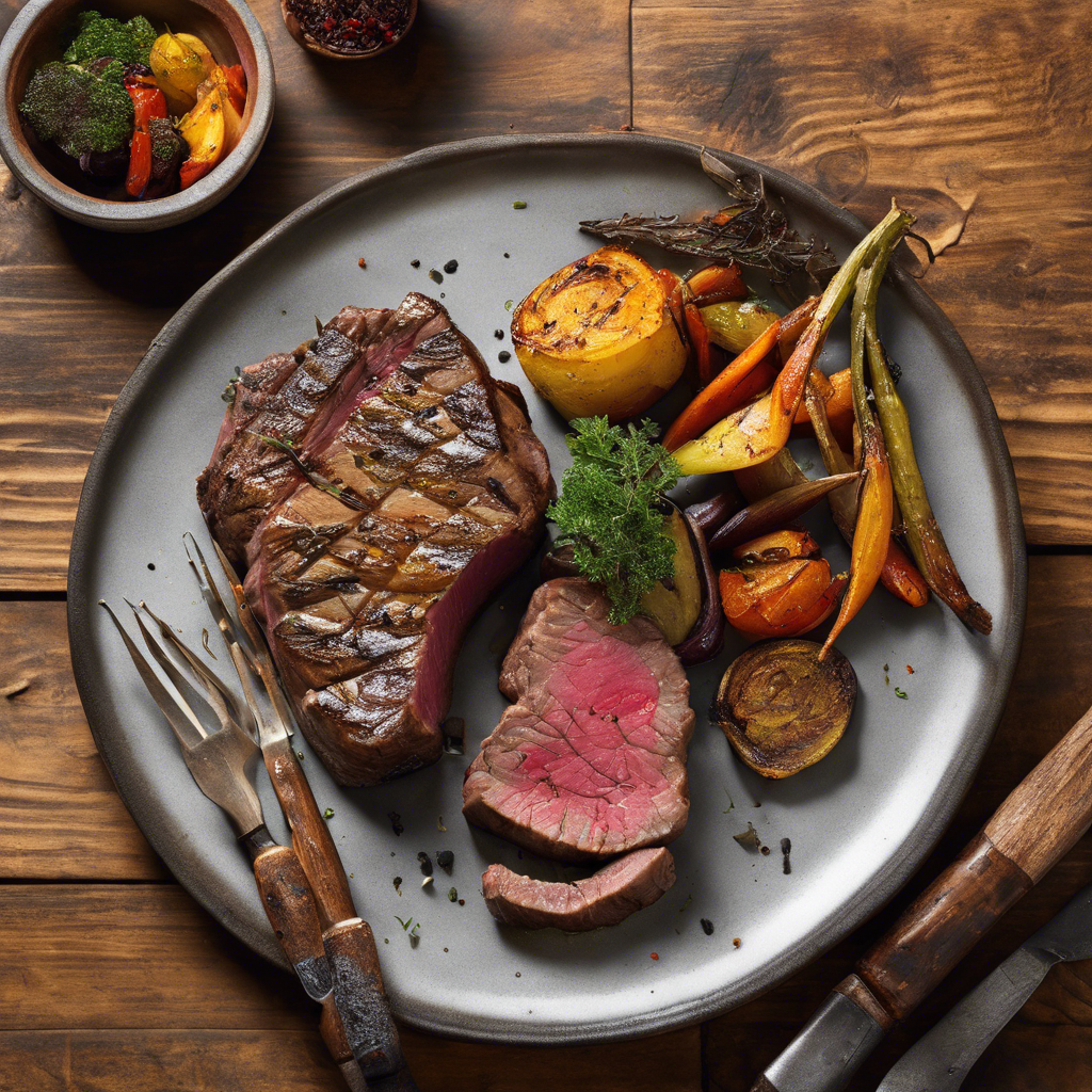 Tiger Steak with Roasted Vegetables